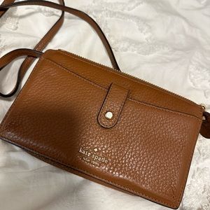 Kate Spade tan leather crossbody